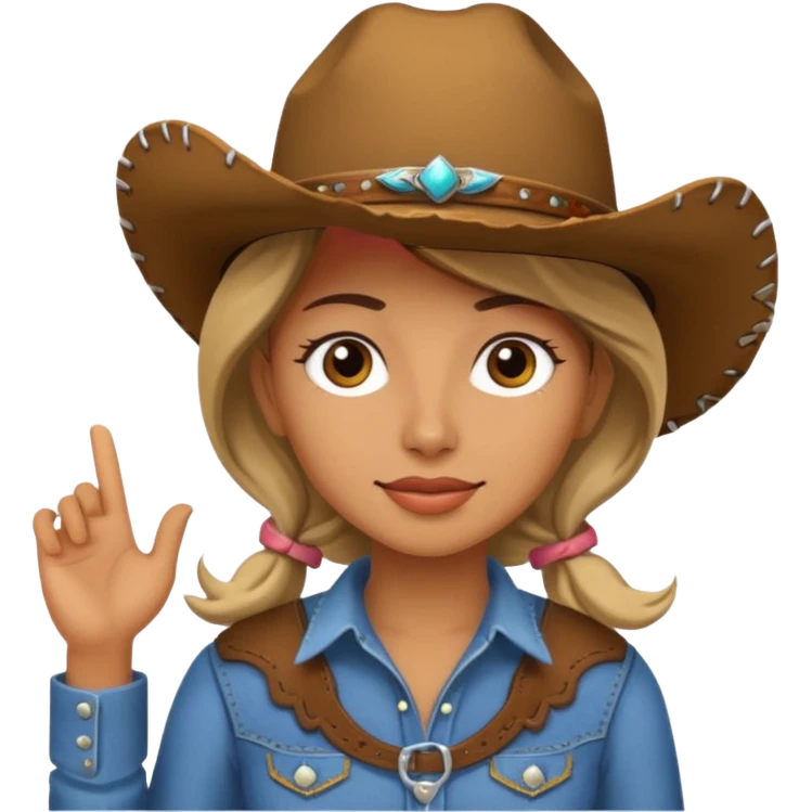 A cowgirl emoji