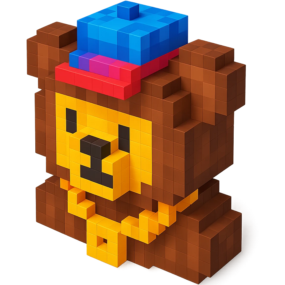 Russian grizzly bear with a rapper chain and a cap emoji