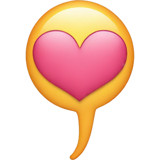 A message bubble with a heart  emoji