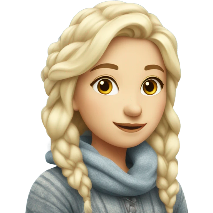 cozy beautiful finnish blond winter girl emoji