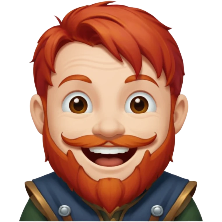 Ein zwerg mit roten Haaren der lacht emoji