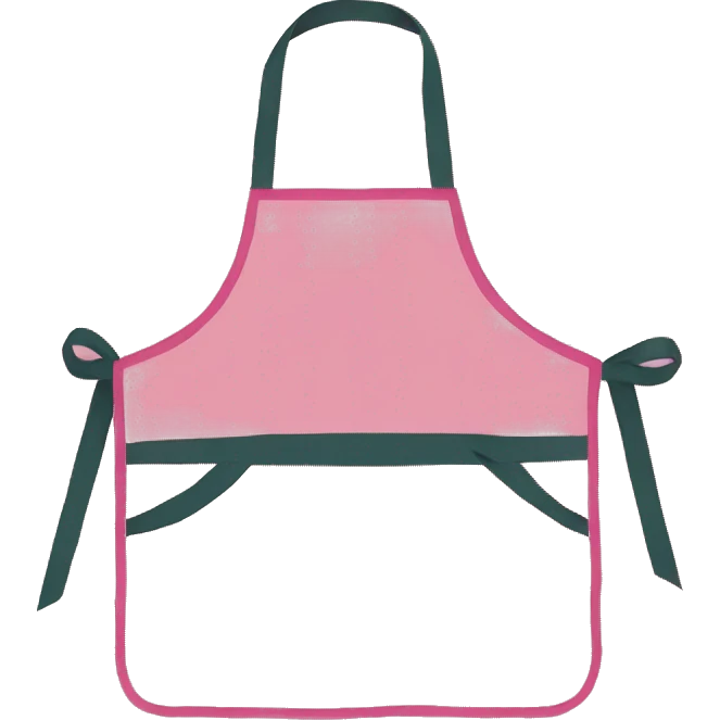apron pink with ribbon  emoji