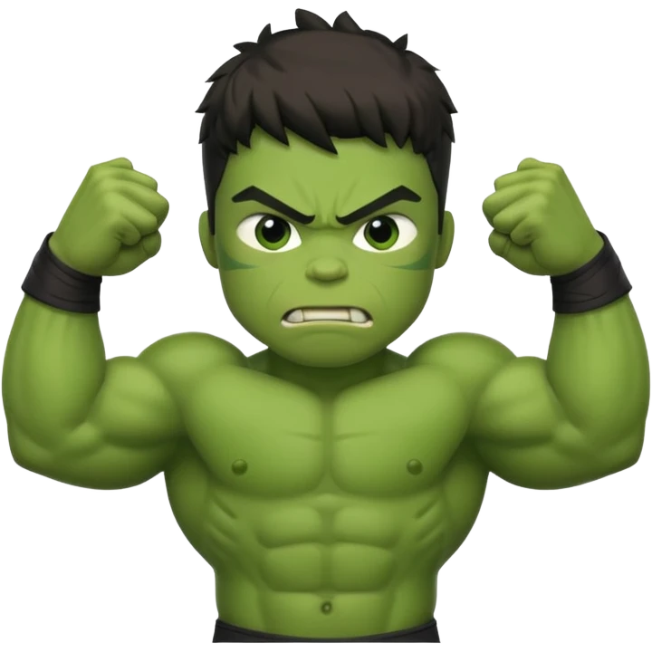 kid hulk flexing arms emoji