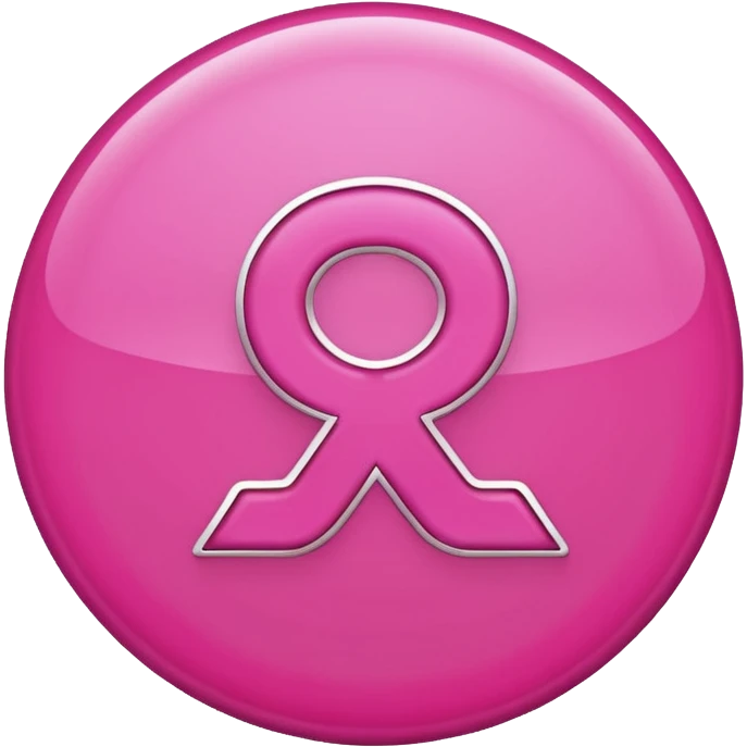 Pink psi symbol emoji