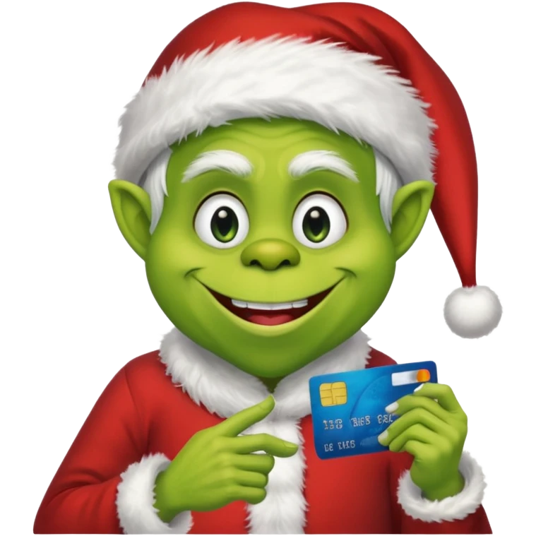 Credit Card Grinch emoji