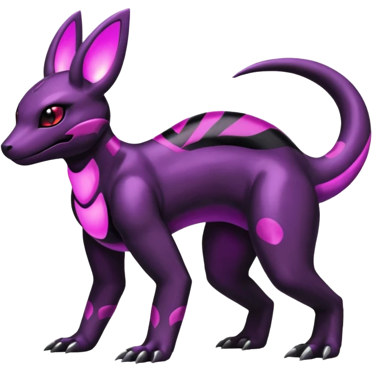 Shiny Dusknoir-Salandit-Umbreon-Fakémon-hybrid-creature (full body)  emoji
