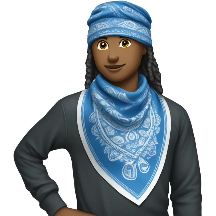 Blue bandana emoji
