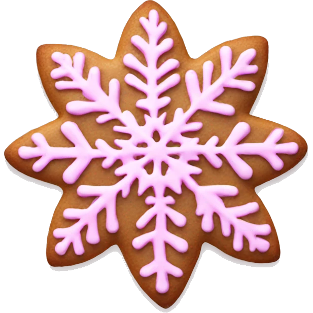 pink snowflake cookie  emoji
