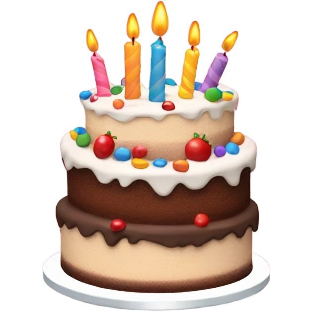 birthday cake that says happy birthday  emoji