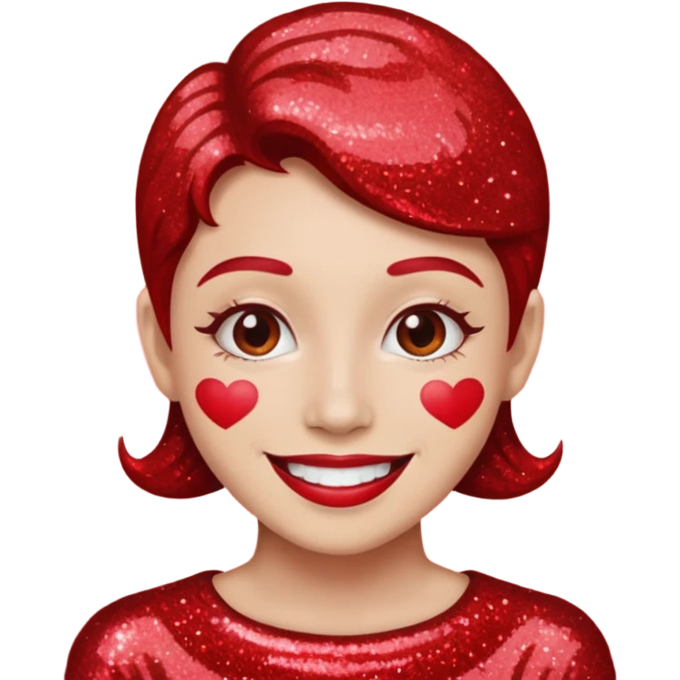 red glitter artist emoji