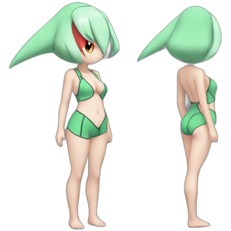 gardevoir pokemon full body pawg small swimsuit back emoji