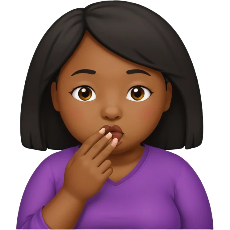 Fat black girl picking her nose emoji