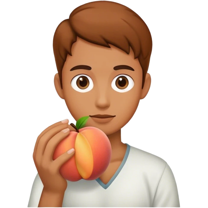 Peach with hand  emoji