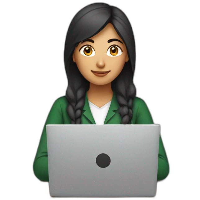 pakistani women working on a laptop emoji