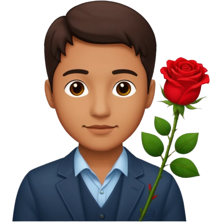 man holding flower emoji