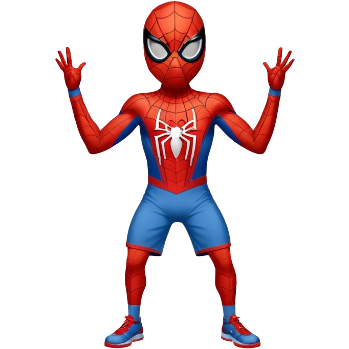 Spider-Man wearing a Denver Nuggets jersey and shorts emoji