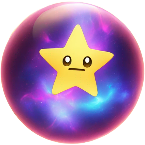 astral projection explosive star contained inside a ball emoji