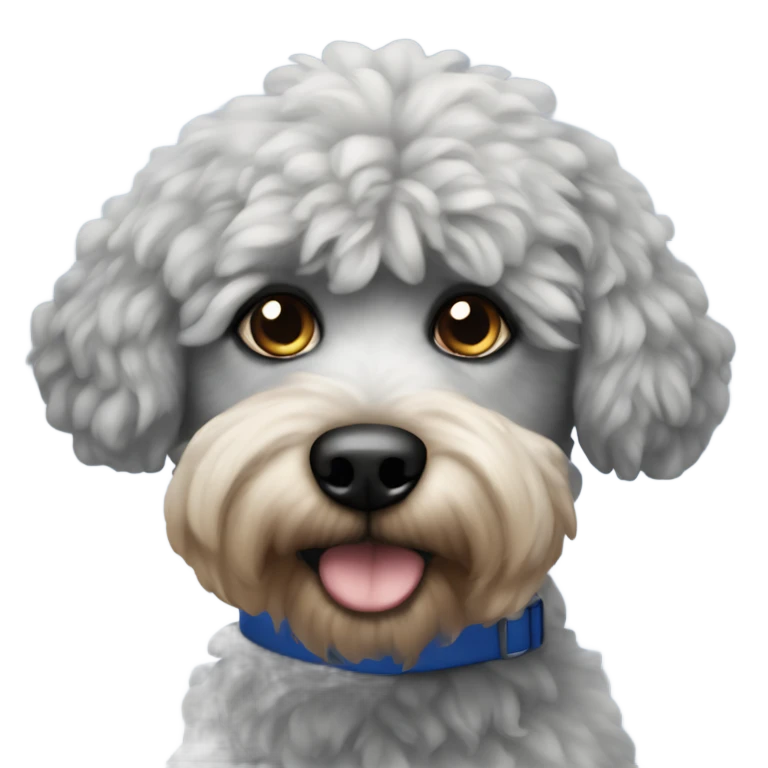 Caniche con ojos azules emoji