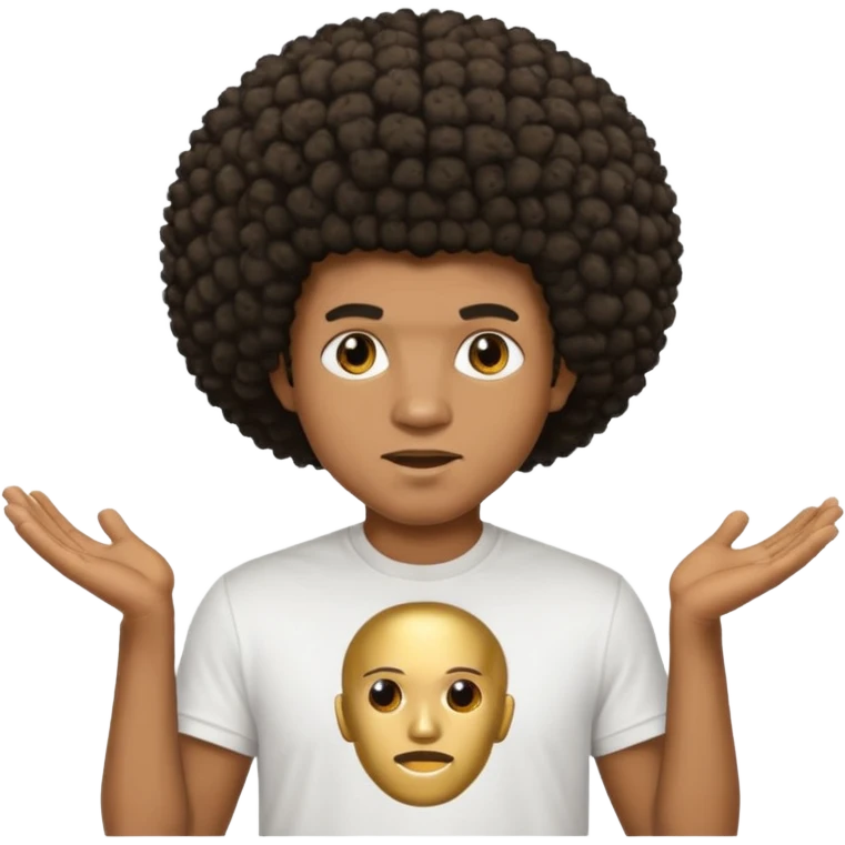 Black seventeen man  with a afro haircut and grille in his teeths emoji