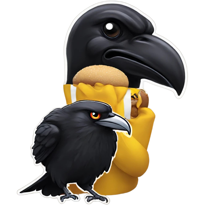 Steelers eating a raven emoji