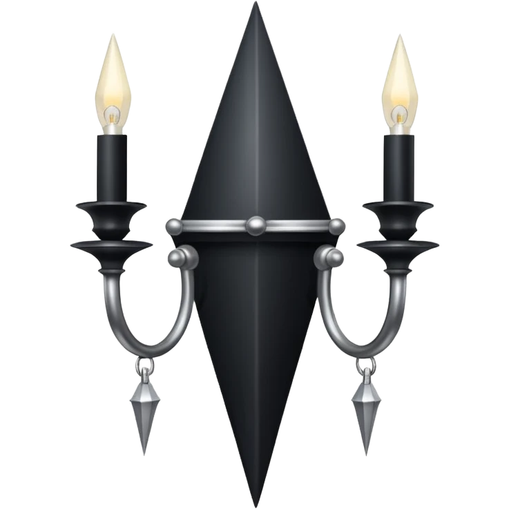 Victorian black sconce with silver spikes  emoji