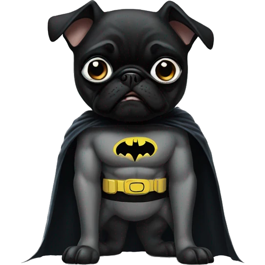 Batman + pug  emoji