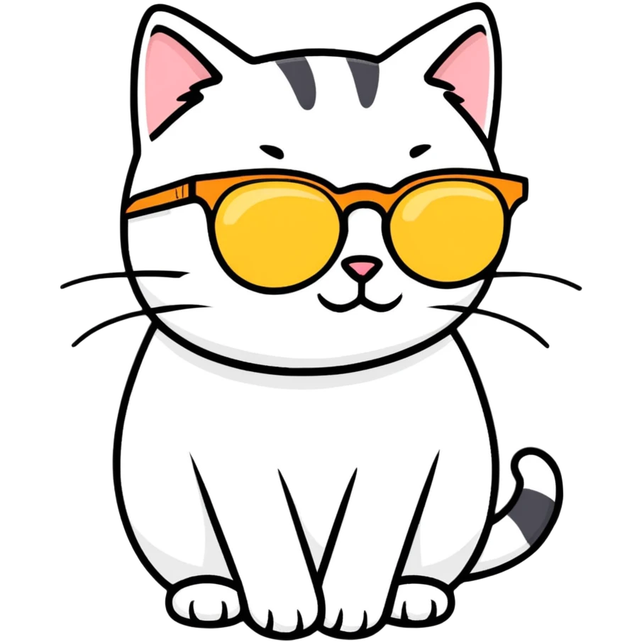 Cat with sunglasses emoji