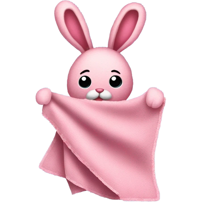 pink raggedy bunny security blanket emoji