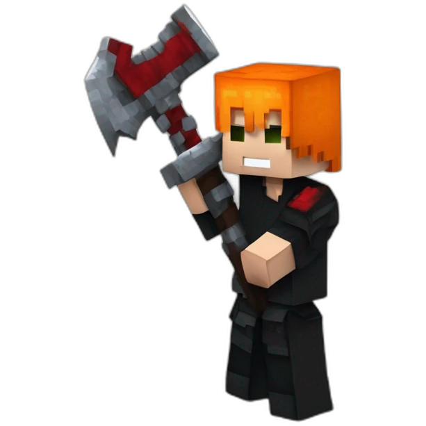 Kurosaki Ichigo estilo minecraft dando mano ok emoji