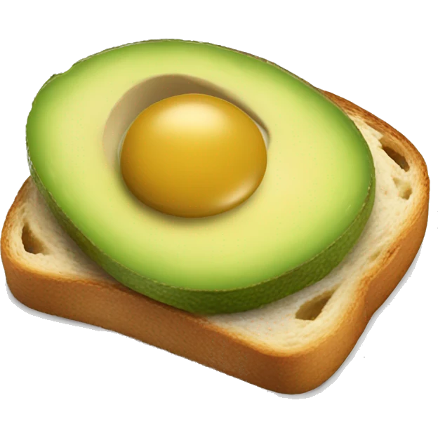 Realistic avocado toast  emoji