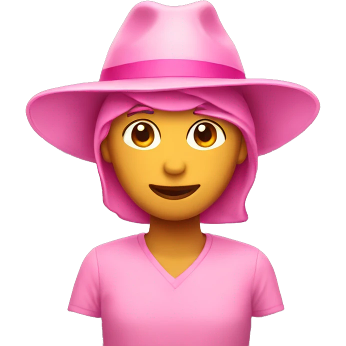 Pink hat  emoji