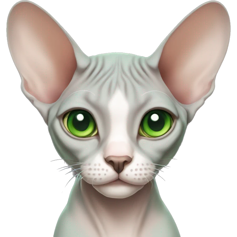 sphynx cat with green eyes  emoji
