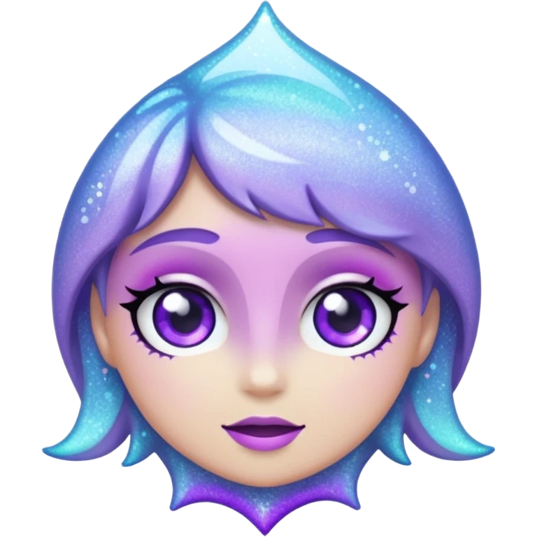 glitter frost cian and purple emoji