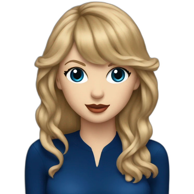 Taylor swift with a dark blue bodysuit emoji