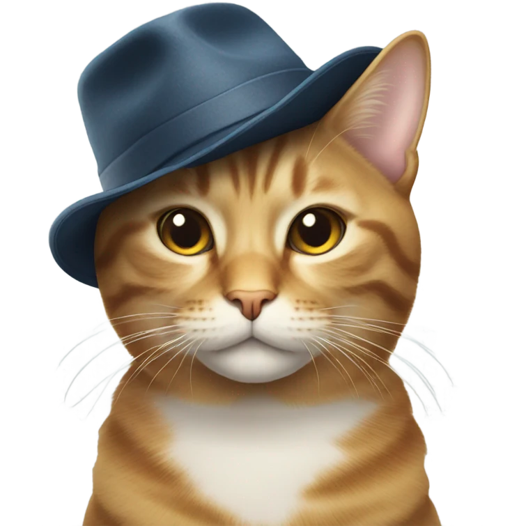 Cat wearing a hat emoji