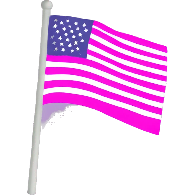flat pink american flag  emoji