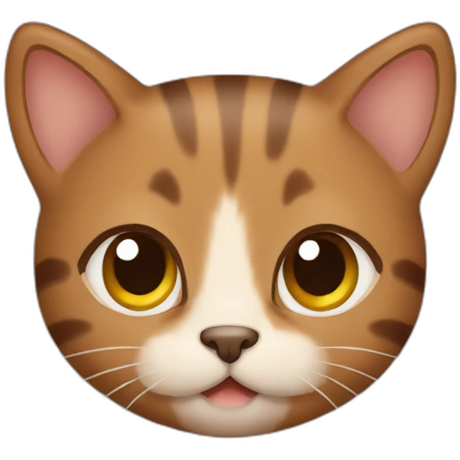a brown cute kitty emoji