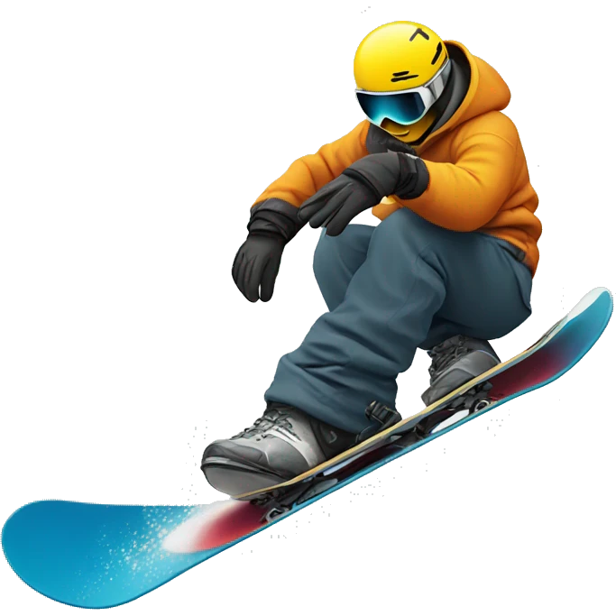 Snowboard crash emoji