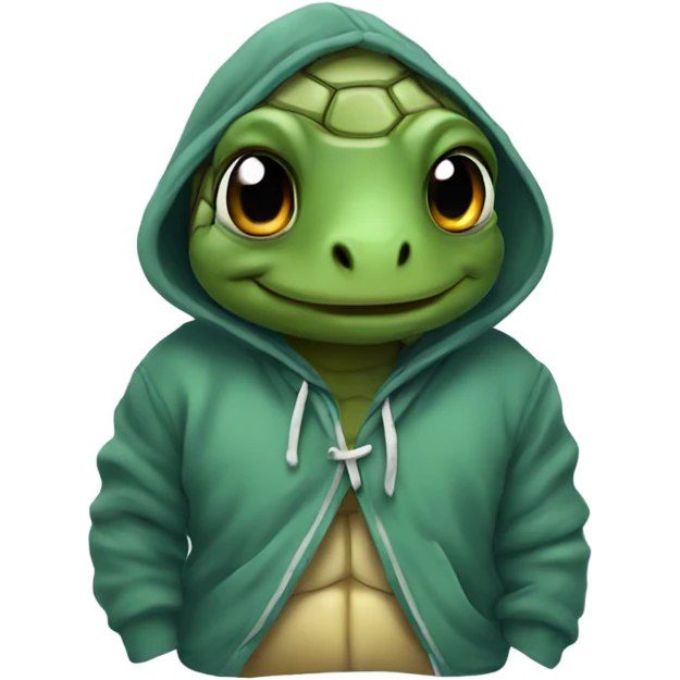 Turtle with hoodie emoji