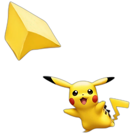 Pikachu qui danse dans un lit avec un evolie emoji