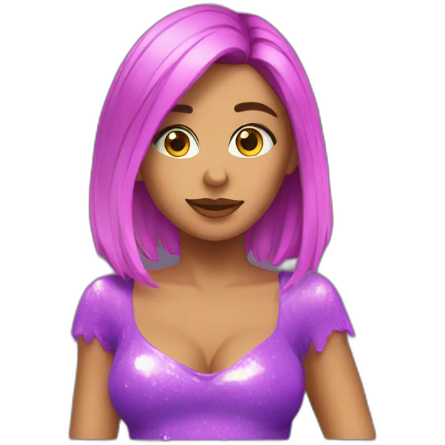Sofia in rave outfit emoji