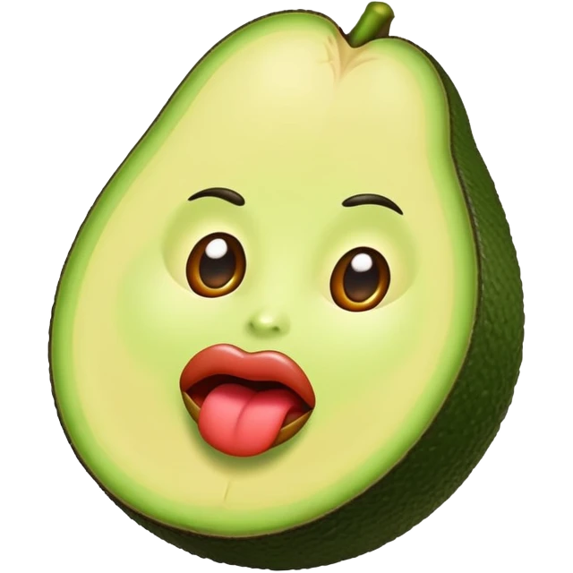 Aguacate con labios  emoji