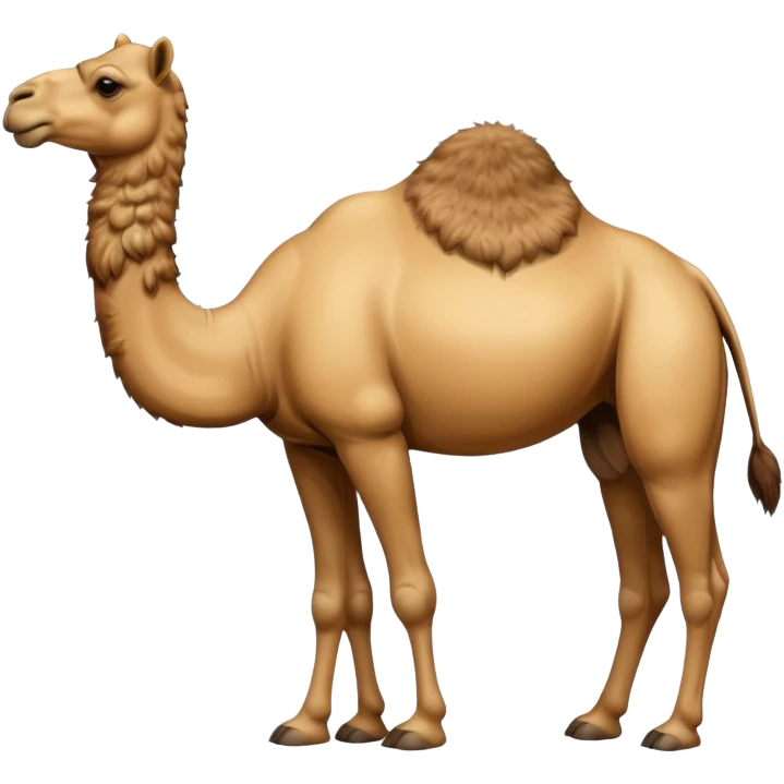 High resolution camel without fur emoji