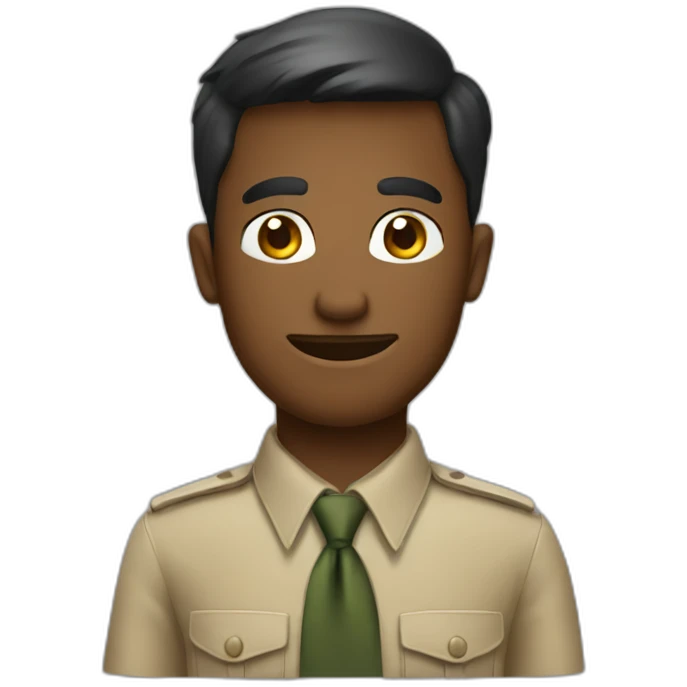 safari man with neck tie emoji