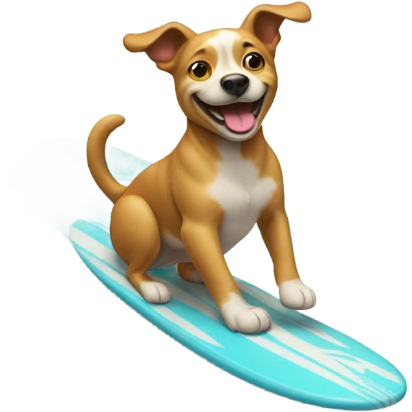Dog surfing  emoji