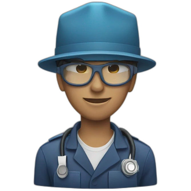 further education in paramedics style with a hat  emoji