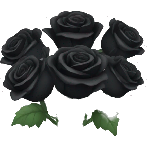 bouquet of black roses emoji