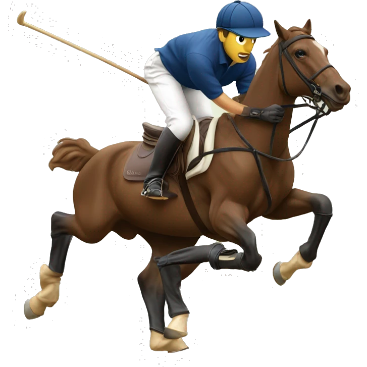 Polo player on a polo horse emoji