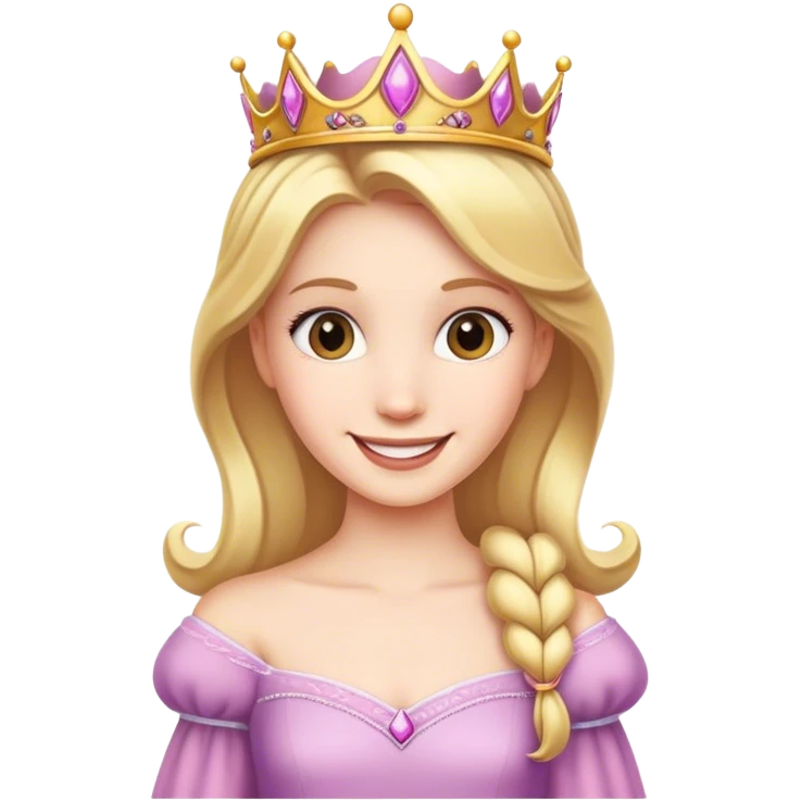As smiling princess  emoji