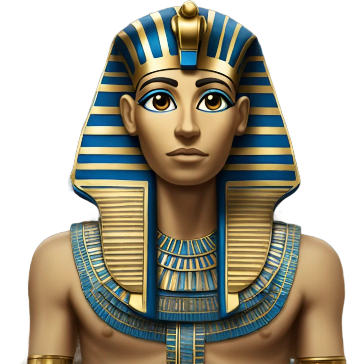 egypt sarcophagus coffie gold blue white black , full body  emoji